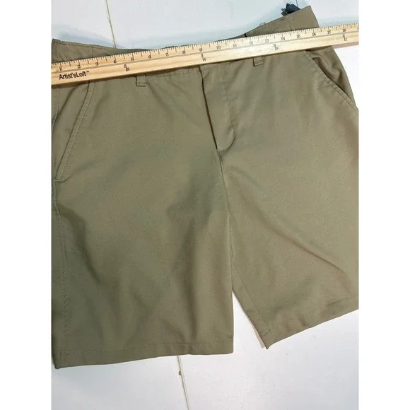 Under Armour YXL Boys Golf Shorts Khaki Performance Flat Front - Picture 6 of 8